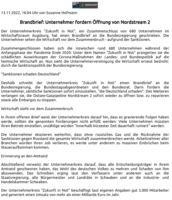 Unternehmer-Brandbrief