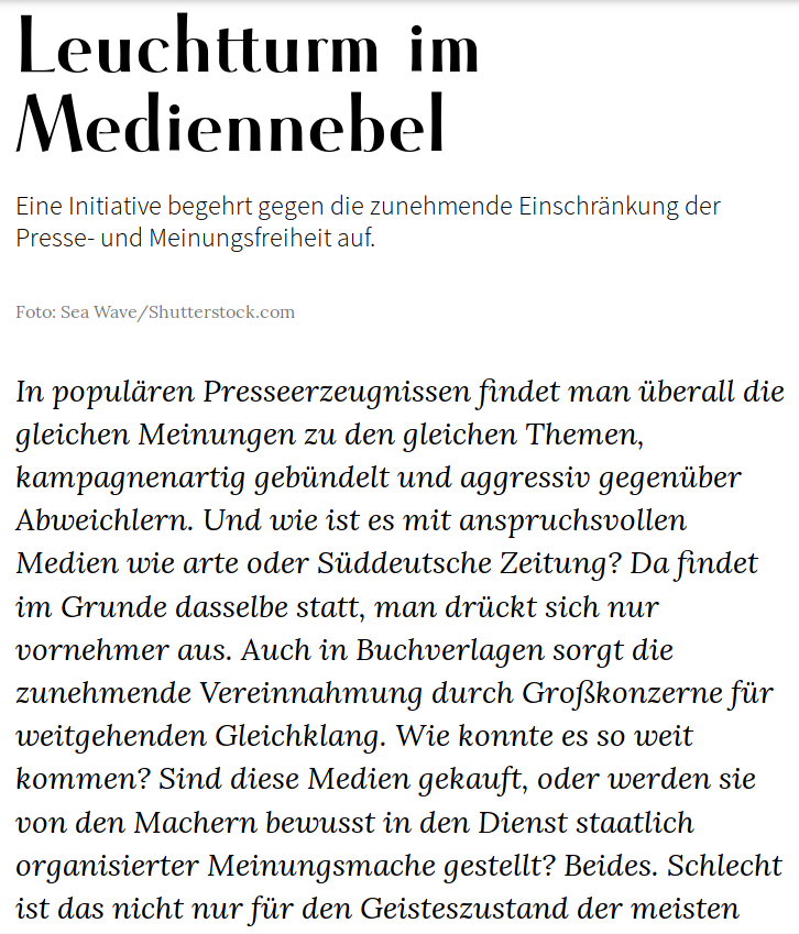 Medien im Nebel